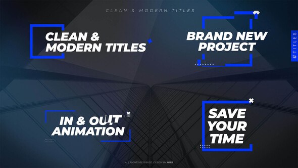 Videohive Clean & Modern Titles Titles template preview