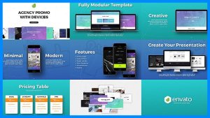 Agency Promo with Devices Video Displays template preview