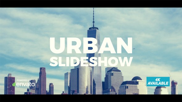 Dynamic Urban Slideshow Video Displays template preview