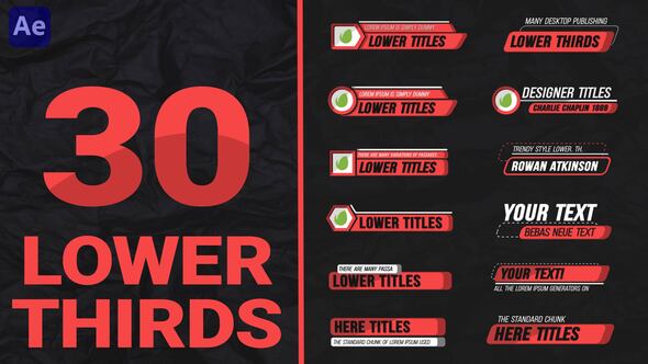 Videohive Lower Thirds Pack 49052549 Elements template preview