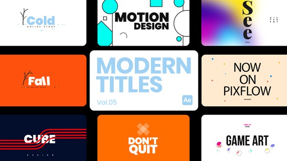Videohive Modern Titles 05 for After Effects Titles template preview