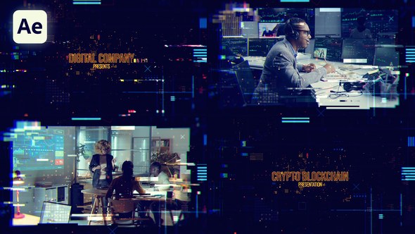 Videohive Crypto Digital Titles Titles template preview