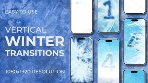 Videohive Snow Freeze Winter Christmas Vertical Transitions Elements template preview