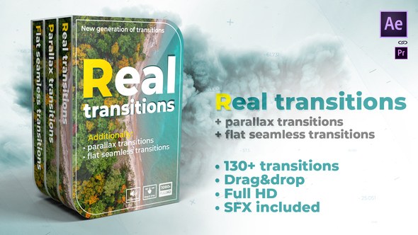 Real transitions Video Displays template preview