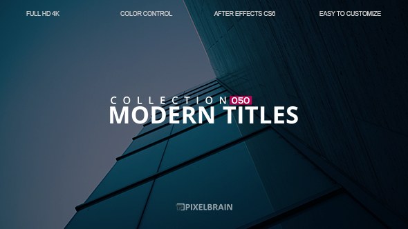 Modern Titles Video Displays template preview