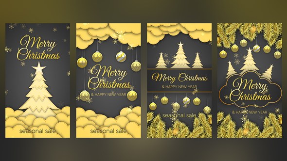 Videohive Christmas Instagram Stories 55714405 Openers template preview