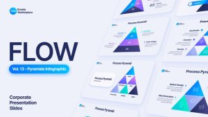 Videohive Flow - Pyramids Infographic Scenes Pack Video Displays template preview