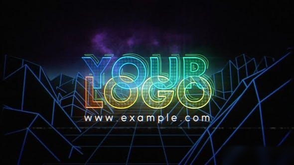 Videohive Retro Neon Logo Logo Stings template preview
