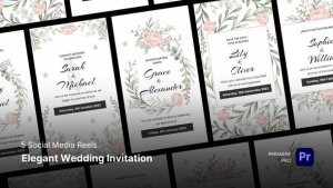 Social Media Reels Elegant Wedding Invitation Premiere Pro Templates Premiere Pro template preview