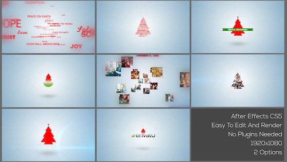Videohive Typo & Video Christmas Logo Intro Openers template preview
