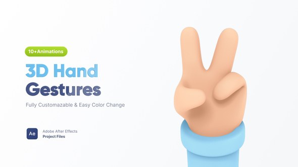 Videohive 3D Hand Gestures 60472373 Elements template preview