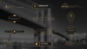 Videohive Art Deco Lower Thirds Pack Titles template preview