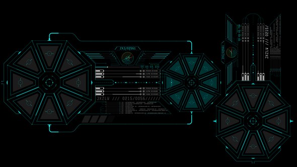 Videohive HUD Info Mechanics 2 Elements template preview