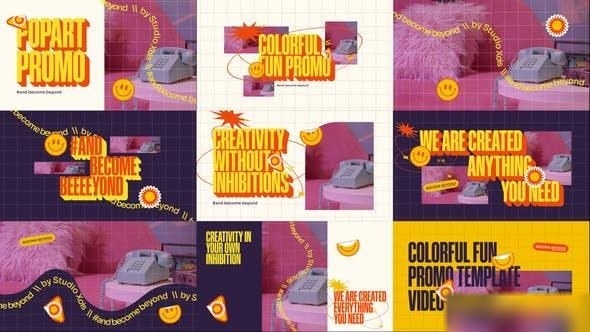 Videohive Popart Promo 51420520 Openers template preview
