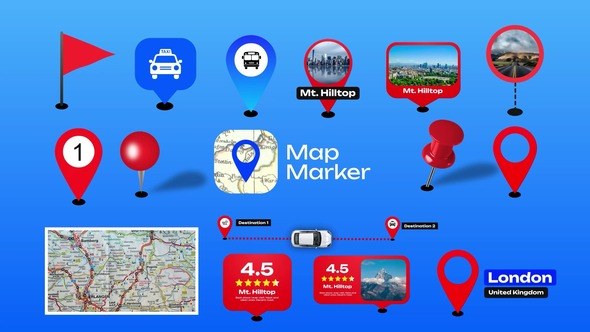 Videohive Map Marker Elements template preview