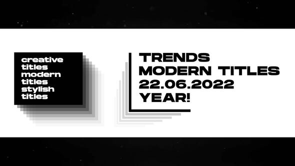 Videohive Modern Titles | After Effects 38235098 Titles template preview