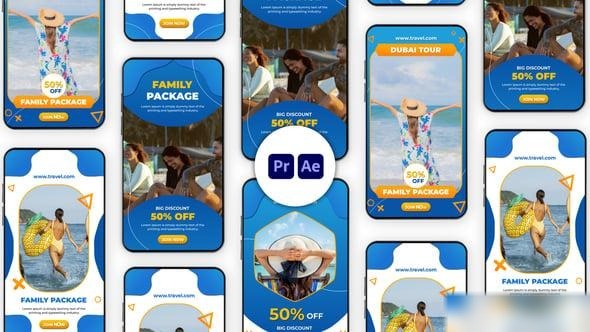 Videohive Modern Travel Promotion Instagram Story Elements template preview