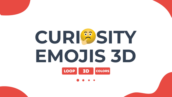 Videohive 3D Curiosity Emojis Elements template preview