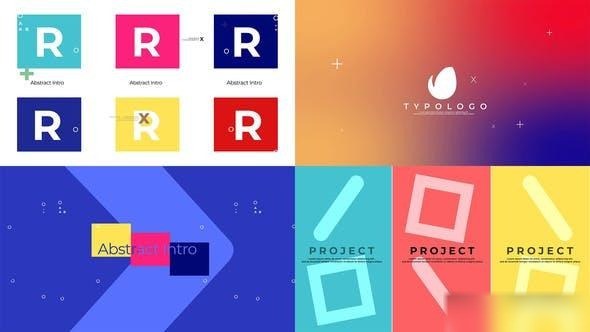 Videohive Typographic Colorful Intro Openers template preview
