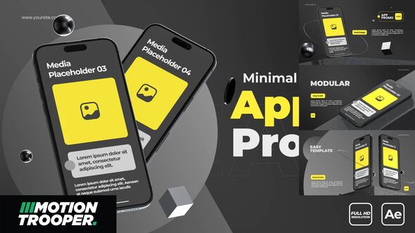Videohive Minimal App Promo 52274243 Product Promo template preview