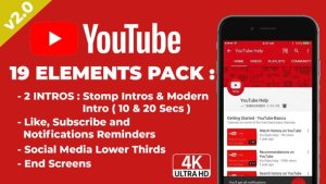 Youtuber Subscribe & End Screens Video Displays template preview
