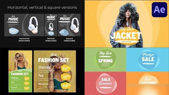 Videohive Sale Set Slides | After Effects Openers template preview