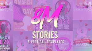 Videohive 8M International Women's Day Stories Elements template preview