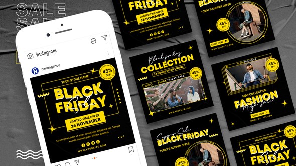 Videohive Black Friday Social Media Posts Product Promo template preview