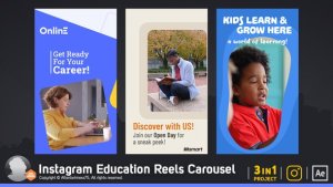 Videohive Instagram Education Reels Carousel Product Promo template preview
