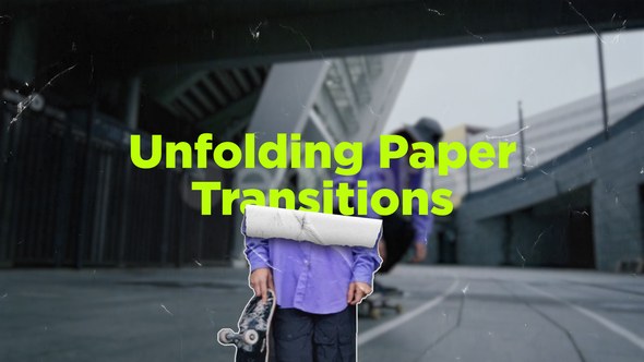 Videohive Unfolding Paper Transitions Elements template preview