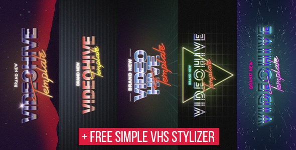 5 VHS Title Opener Pack Video Displays template preview