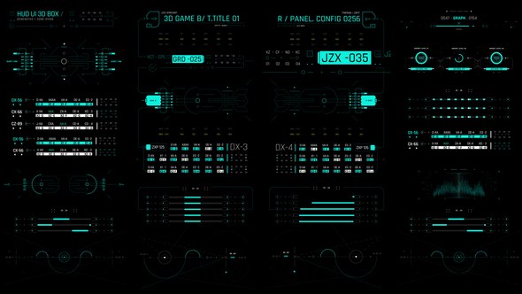 Videohive HUD Screen Interface 5 Elements template preview