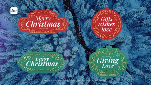 Videohive Christmas Lower Thrids | New Year Wishes Stickers Elements template preview
