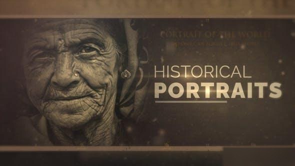 Videohive Historical Portraits Slideshow Openers template preview
