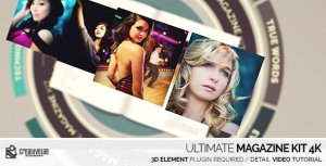 Ultimate Magazine Kit 4K Video Displays template preview