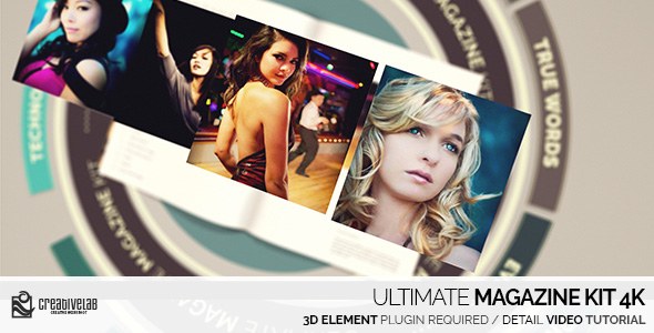Ultimate Magazine Kit 4K Video Displays template preview