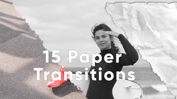 Videohive 15 Paper Transitions 56706243 Video Displays template preview