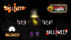 Videohive Hallaoween Scary Titles Titles template preview