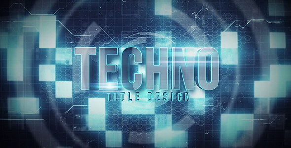 Videohive Techno Title Logo Stings template preview