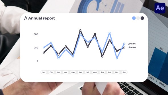 Videohive Line Graph Chart Infographics 56556722 Infographics template preview