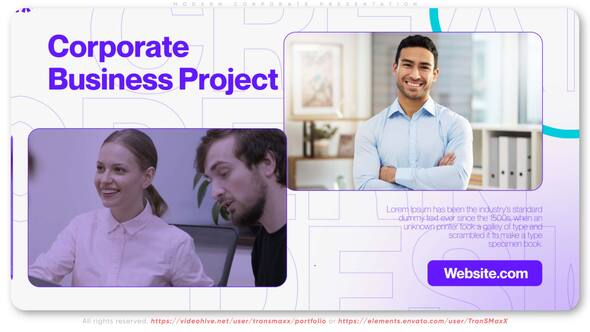 Videohive Modern Corporation Presentation 56401877 Openers template preview