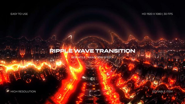 Videohive Ripple Wave Transition Elements template preview
