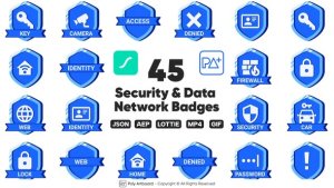 Videohive Security & Data & Network Badges Elements template preview