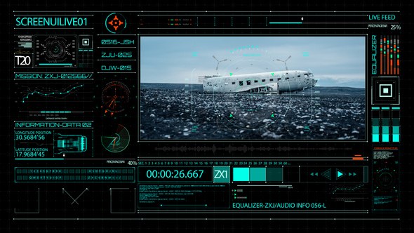 Videohive HUD700 Screen UI 3 Elements template preview