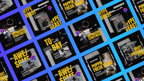 Videohive On Wall Instagram Posts Product Promo template preview
