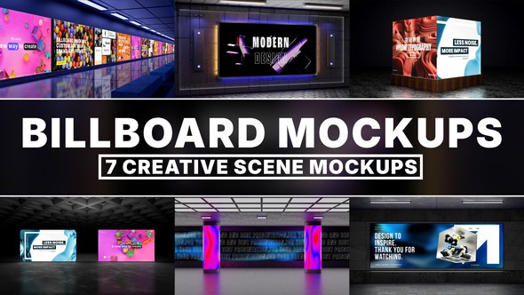 Videohive Modern 3D Billboard Scene Kit вЂ“ Metro & Exhibition Advertising Templates Product Promo template preview