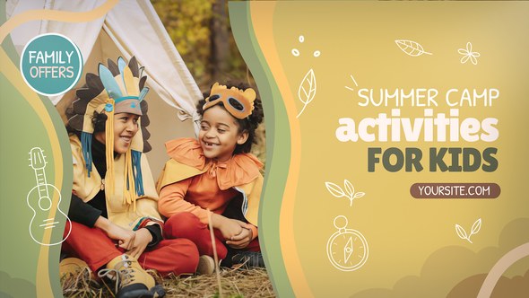 Videohive 4K Kids And Teens Adventure And Hike Summer Camp Opener Openers template preview