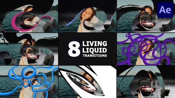 Videohive Living Liquid Transitions | After Effects Elements template preview