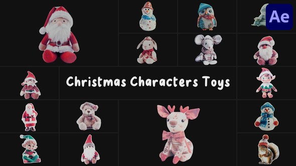 Videohive Christmas Characters Toys for After Effects Elements template preview