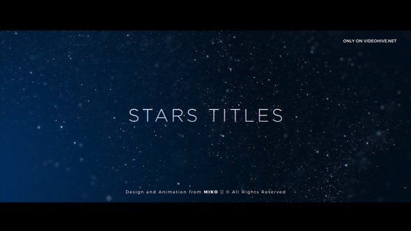 Stars Titles Video Displays template preview
